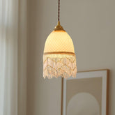 Mesh Tassel Glass Pendant Light